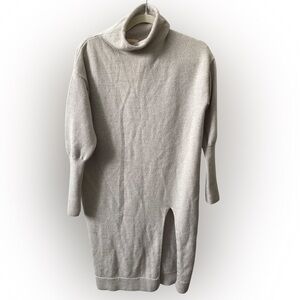 Aritzia Wilfred Light Gray Cyprie Cowl Neck Sweater Dress XXS (fits oversized)